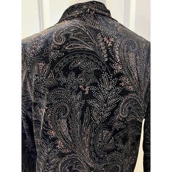 NOTATIONS Women’s Career Top Set Black Tank Paisley Shirt Blouse 1X Grannycore - Picture 6 of 10